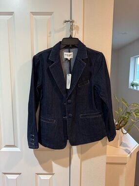 Velvet Heart Denim Jacket in Dark Blue